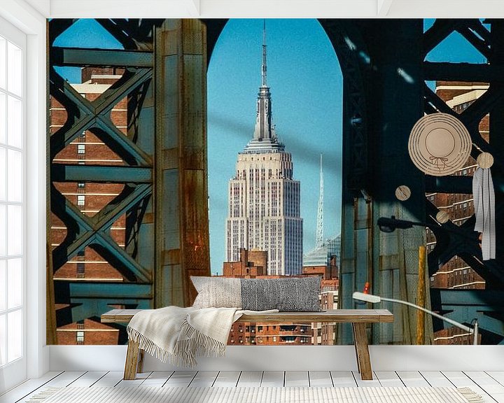 Sfeerimpressie behang: Iconic view on Manhattan van Joran Maaswinkel