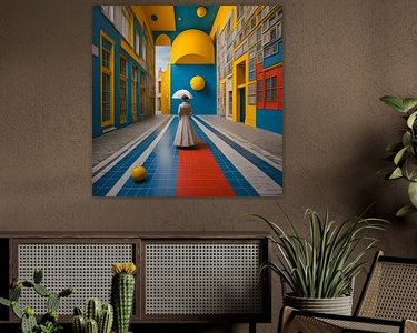 Voorbeeld van het werk in een kamer