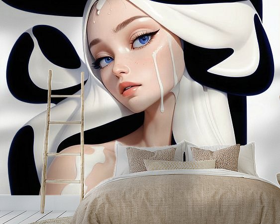 Voorbeeld van het werk in een kamer