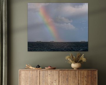 Rainbows in the North Sea over the Halligen off Föhr by Jens Sessler