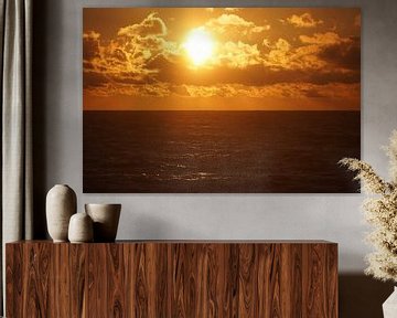 Sonnenuntergang an der Nordsee, Thorsminde von Maximilian Burnos