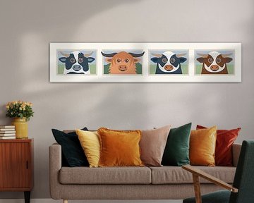Vier koeien van DE BATS designs