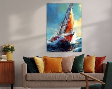 Sailing sport art #sailing #yacht by JBJart Justyna Jaszke