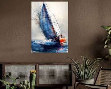 Sailing sport art #sailing #yacht by JBJart Justyna Jaszke