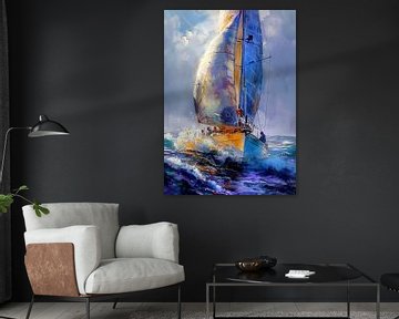 Sailing sport art #sailing #yacht by JBJart Justyna Jaszke