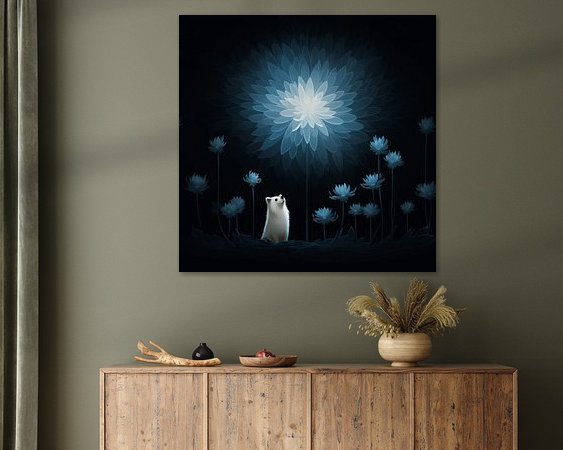 Voorbeeld van het werk in een kamer