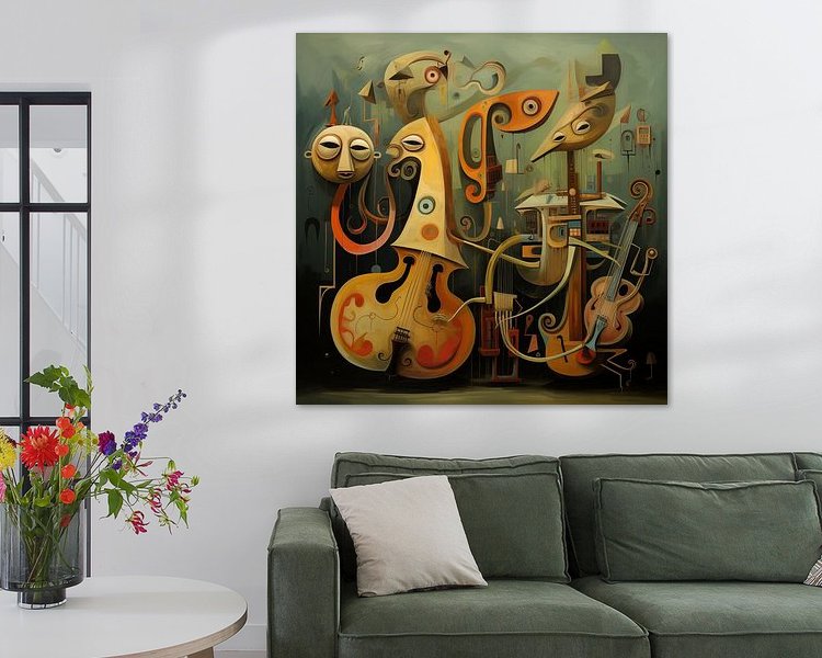 Voorbeeld van het werk in een kamer