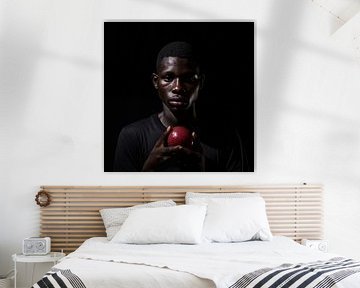 African man with an apple by The Xclusive Art