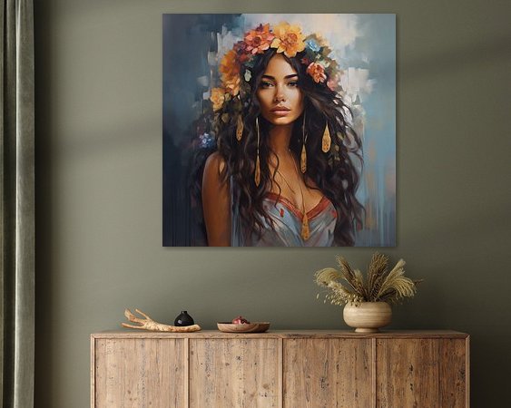 Voorbeeld van het werk in een kamer