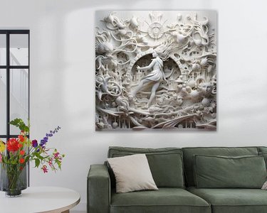 Voorbeeld van het werk in een kamer