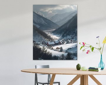 Winter in de bergen