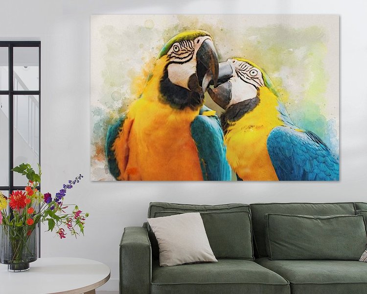 Voorbeeld van het werk in een kamer