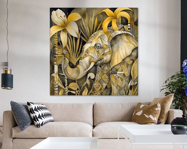Voorbeeld van het werk in een kamer