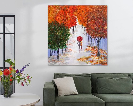 Voorbeeld van het werk in een kamer