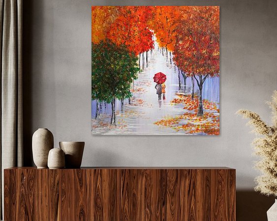 Voorbeeld van het werk in een kamer