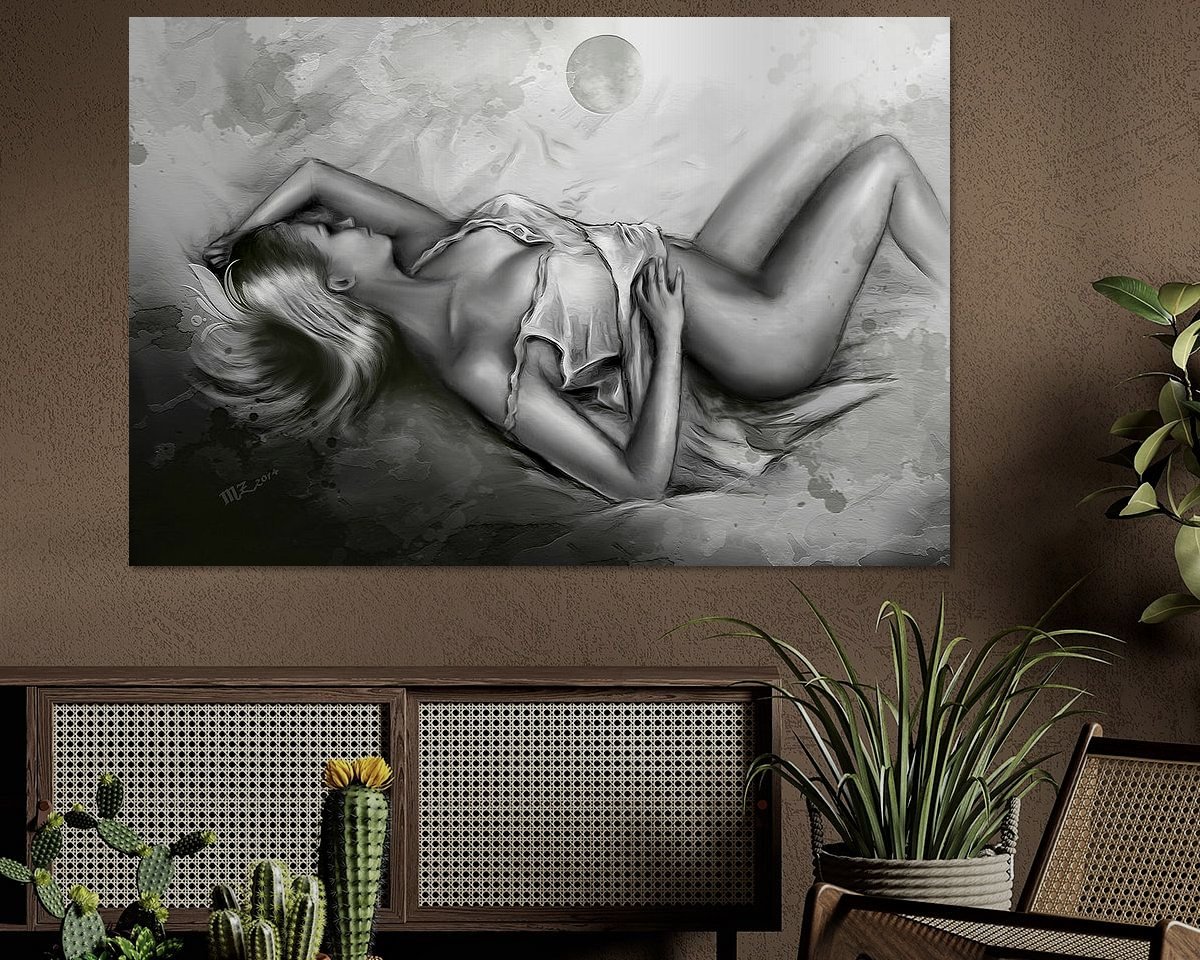 Voorbeeld van het werk in een kamer