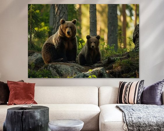 Voorbeeld van het werk in een kamer