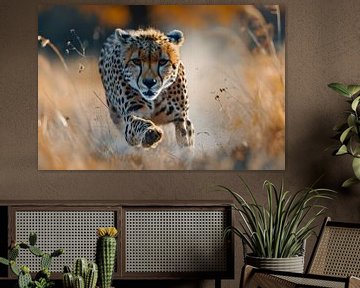 Cheetah on the hunt by Mathias Ulrich