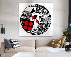 Voorbeeld van het werk in een kamer