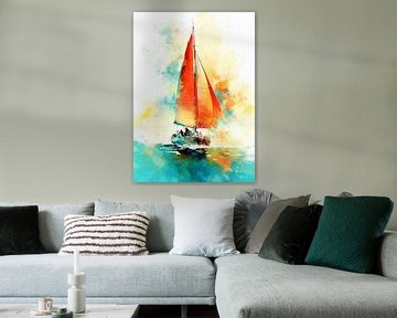 Sailing sport art #sailing #yacht by JBJart Justyna Jaszke