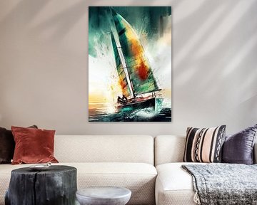 Sailing sport art #sailing #yacht by JBJart Justyna Jaszke