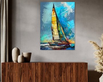 Sailing sport art #sailing #yacht by JBJart Justyna Jaszke