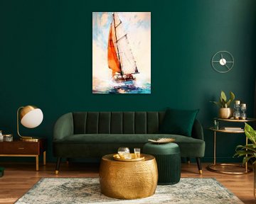 Sailing sport art #sailing #yacht by JBJart Justyna Jaszke