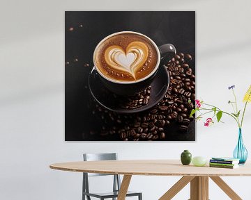 Coffee with beans by The Xclusive Art