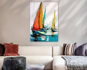 Boote Rennsport Kunst #Sport von JBJart Justyna Jaszke