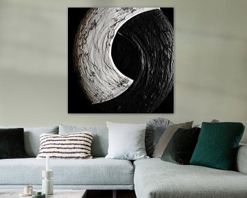 Hout met details zwart-wit van TheXclusive Art