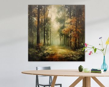 Het bos in lichte kleuren van TheXclusive Art