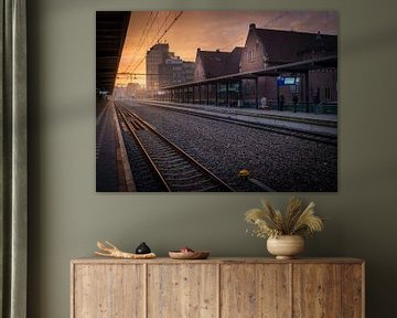 Deventer central station during a sunrise by Bart Ros