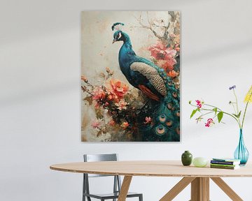 Danse des couleurs - Peacock in Bloom sur Eva Lee