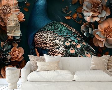 Artful Peacock by But First Framing