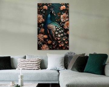 Artful Peacock by But First Framing