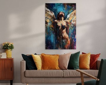 Energetic Figure Expression | Modern Portrait Art by Blikvanger Schilderijen