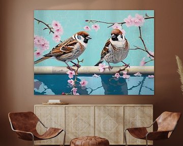 Sparrows by Blikvanger Schilderijen