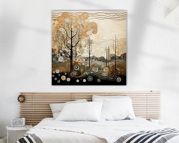 Goldene Hügel von Abstraktes Gemälde