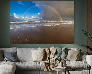 Rainbow on Noordwijk beach by Yanuschka | Fotografie Noordwijk