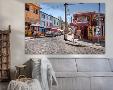 Straße in Valparaíso, Chile von Sjoerd van der Hucht