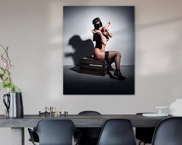Very beautiful naked woman handcuffed. by Photostudioholland