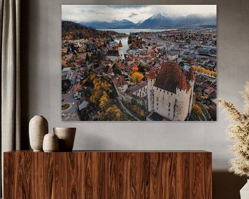 Thun shrouded in autumn colours by Nico van Maaswaal