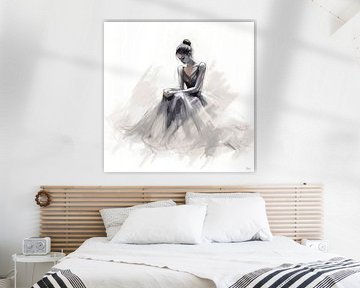 Zittende ballerina van Lauri Creates