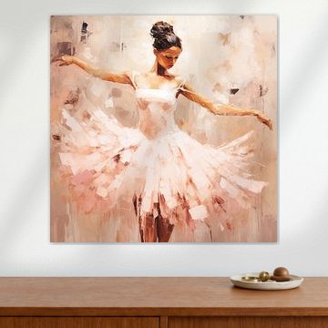 Impressionistische ballerina in roze