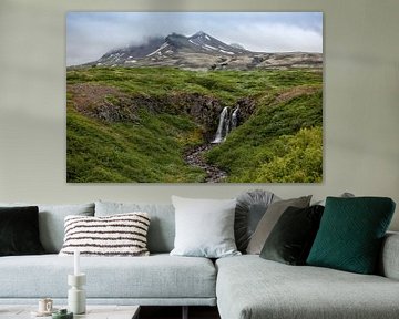 Waterval in Sveitarfelagid Hornafjordur van Ab Wubben