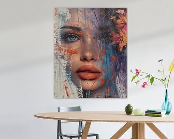 Modern and abstract portrait by Carla Van Iersel