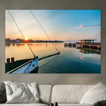 Langenargen on Lake Constance at sunrise by Werner Dieterich