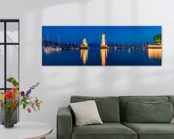 Panorama harbour of Lindau on Lake Constance by Werner Dieterich