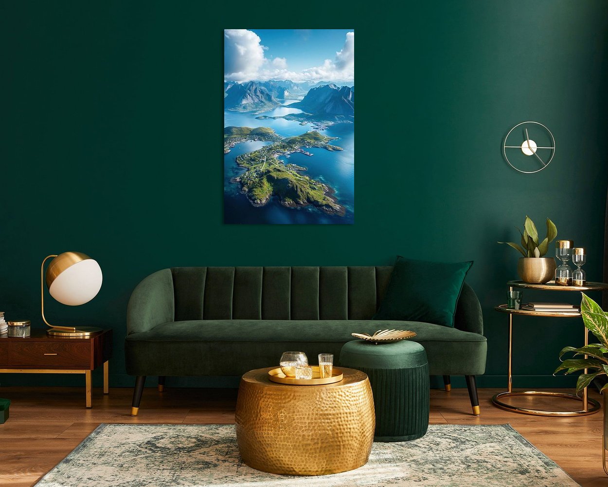 Voorbeeld van het werk in een kamer
