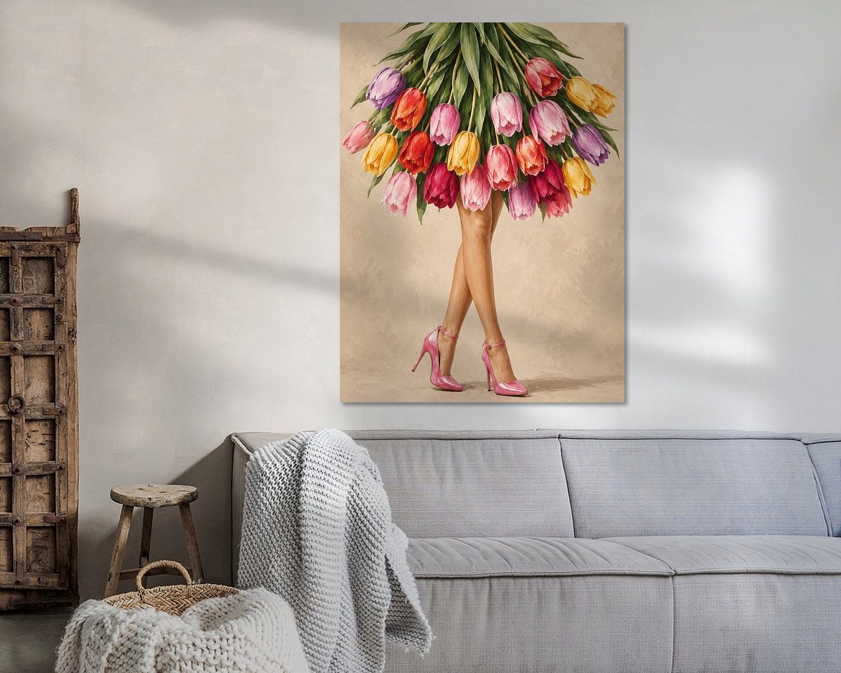 Voorbeeld van het werk in een kamer